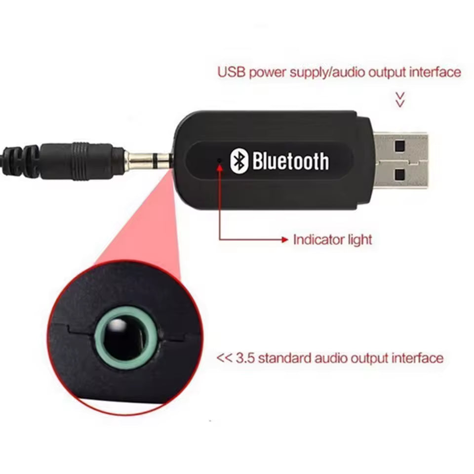 USB Bluetooth-Compatible 4.0 Adapter Car Speaker Wireless Audio Bluetooth Stick 3.5mm Jack For TV PC Car Kit Wireless Adapter