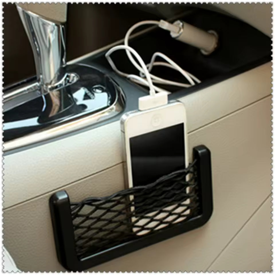 1Pcs Car Organizer Storage Bag Universal Auto Paste Net Pocket Organizer Bag Phone Holder Box Car Accessories 20*8CM 8*15CM