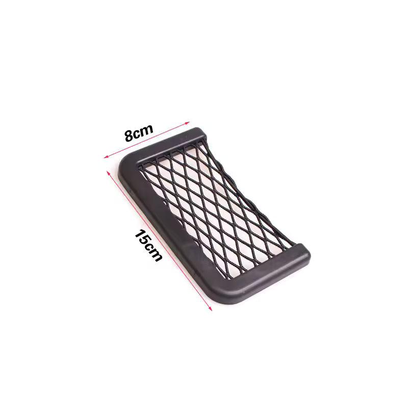 1Pcs Car Organizer Storage Bag Universal Auto Paste Net Pocket Organizer Bag Phone Holder Box Car Accessories 20*8CM 8*15CM