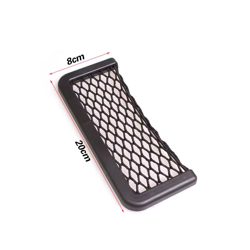 1Pcs Car Organizer Storage Bag Universal Auto Paste Net Pocket Organizer Bag Phone Holder Box Car Accessories 20*8CM 8*15CM